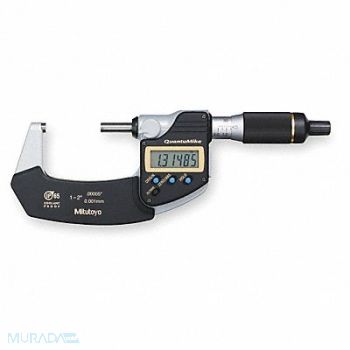 MITUTOYO Electronic Micrometer 1-2 In SPC IP65, 2NXD4