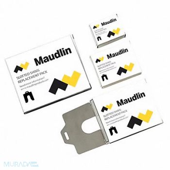 MAUDLIN PRODUCTS Slotted Shim B-3x3 Inx0.002In Pk20, 2NZL5