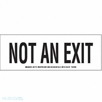 BRADY Exit Sign 3-1/2 X10 Polyester, 542Z33