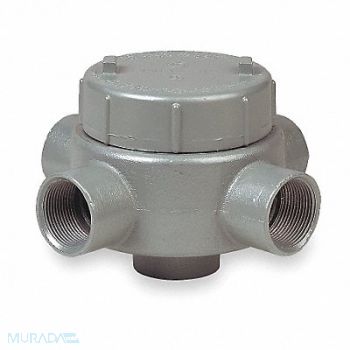 HUBBELL KILLARK Outlet Box For Five 3/4 In Hubs, 2PDK1