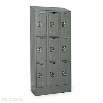 HALLOWELL D4827 Lckr 3x3Lckr Drk Gry 83 x36 x15 Assm, 2PFP7