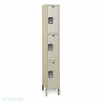 HALLOWELL K4119 Wrdrb Lockr Solid 1 Wide 3 Tier Tan, 2PFZ6