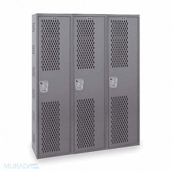 HALLOWELL Lckr 1x3Lckr Drk Gry 72 x36 x12 Assm, 2PGY3