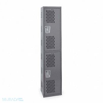 HALLOWELL Wrdrb Lckr 2x1Lckr Gray 72 x12 x12 Assm, 2PGY8