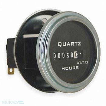 TRUMETER Hour Meter Electrical Round 10-80VDC, 2PPU5