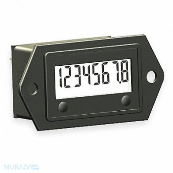 TRUMETER LCD Hour Meter 2-Hole 1.10 in Flange, 2PPV5