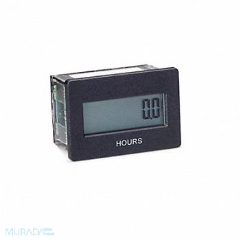TRUMETER LCD Hour Meter 1.60 in Flange Mini Flush, 2PPV7