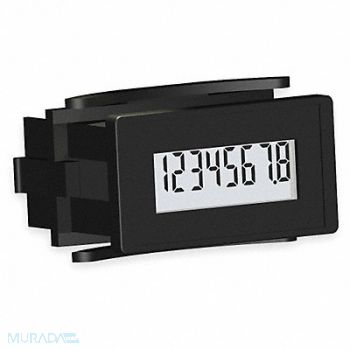 TRUMETER Hour Meter LCD Clip 8 Digit ABS/PC Blend, 4XKJ1