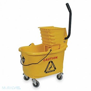 TOUGH GUY D8082 Mop Bucket and Wringer Yellow 8 3/4 gal, 2PYH4