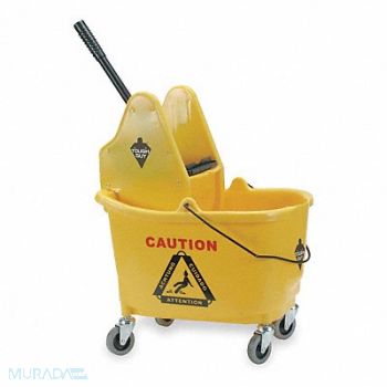 TOUGH GUY D8085 Mop Bucket and Wringer Yellow 8 3/4 gal, 2PYH5