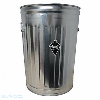 TOUGH GUY Utility Container 20 gal Silver, 2PYX5