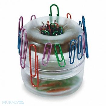 OFFICEMATE Paper Clip Dispenser Clear Plastic, 2RLK8