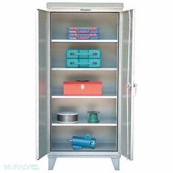 STRONG HOLD Shelving Cabinet 78 H 60 W Silver, 2RND3