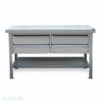 STRONG HOLD Workbench Steel 60 W 36 D, 2RNH1