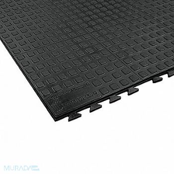 WEARWELL Modular Antifatigue Mat Black 3ft.x3ft., 2RPR4