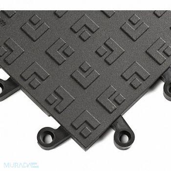 WEARWELL Antifatigue Tiles Black 18 x 18 PK10, 2RPR9
