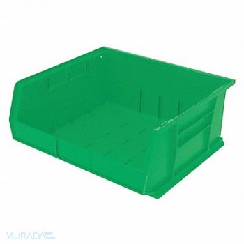 AKRO-MILS F8696 Hang and Stack Bin Green Plastic 7 in, 2RV72