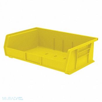 AKRO-MILS F8695 Hang and Stack Bin Yellow Plastic 5 in, 2RV88