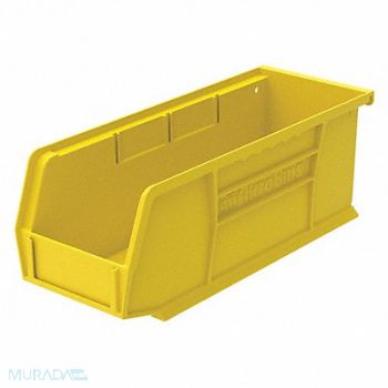 AKRO-MILS F8685 Hang and Stack Bin Yellow Plastic 4 in, 2RV98