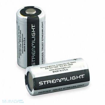 STREAMLIGHT Battery Lithium Size 123 3VDC PK6, 2RVU2