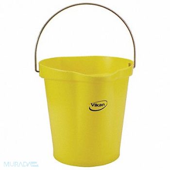 VIKAN F8439 Hygienic Bucket 3 1/4 gal Yellow, 2RVY7