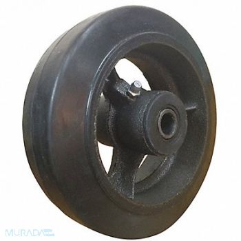 GRAINGER APPROVED RBBR Tread on Iron Core Wheel 6, 2RZJ8