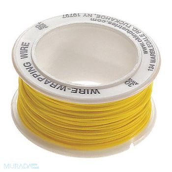 OK INDUSTRIES Wire Wrapping Wire 30 AWG Yel 50ft, 2TDU8