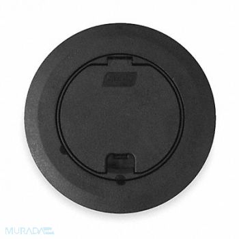 STEEL CITY Floor Box Cover Round 6-3/4 in Black, 2TEC1