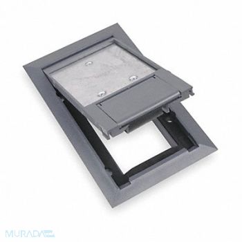 STEEL CITY Floor Box Cover 8-1/8 in Gray, 2TEC5
