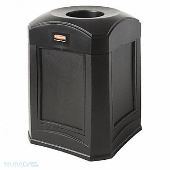 RUBBERMAID COMMERCIAL PRODUCTS Trash Can 35 gal Black Plastic, 2TEJ6