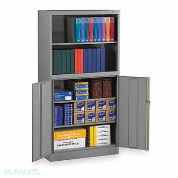 TENNSCO Bookcase Storage Cabinet Medium Gray, 2TER1