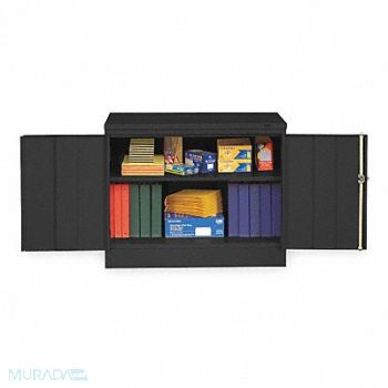 TENNSCO Storage Cabinet 30 x36 x18 Black 2Shlv, 2TET2