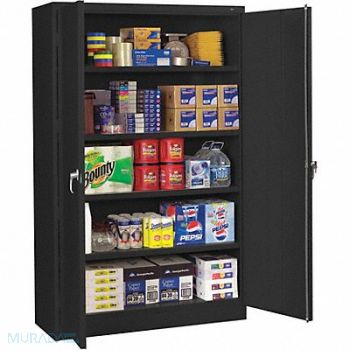 TENNSCO Storage Cabinet 78 x48 x24 Black 4Shlv, 2TET4