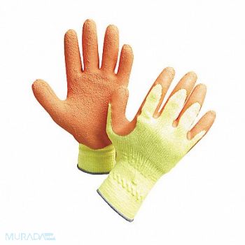 SHOWA D1488 Coated Gloves Orange/Hi-Vis Yellow XL PR, 2UTD7
