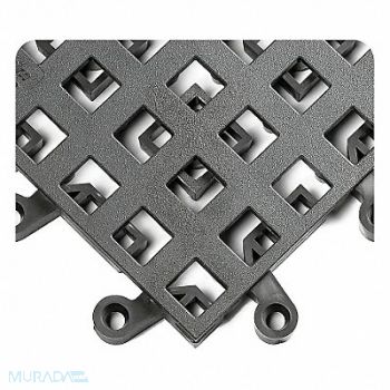 WEARWELL Interlock Drainage Mat Gray 18 x18 PK10, 2UYC1