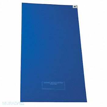 GRAINGER APPROVED D5741 Tacky Mat Blue 36 x 45 In PK4, 5KDD6