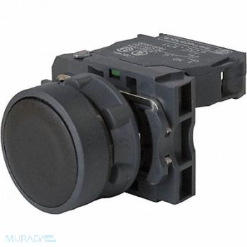 SCHNEIDER ELECTRIC H7077 Non-Illum Push Button 22mm 1NO Black, 2UYZ4