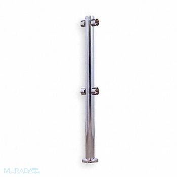 TURNSTILE Center Post Brushed Chrome, 2VAX8