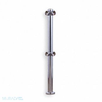 TURNSTILE Corner Post Brushed Chrome, 2VAX9