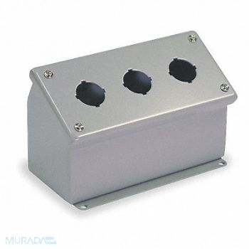 WIEGMANN Pushbutton Enclosure 30mm 3 Holes Steel, 2VB56