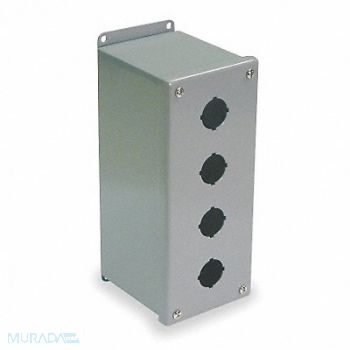 WIEGMANN Pushbutton Enclosure 22mm 4 Holes Steel, 2VB62