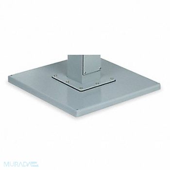WIEGMANN Pedestal Base 24x24 Sq In Steel Gray, 2VE10