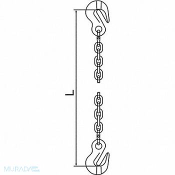 PEWAG Chain Sling G120 SGG Alloy Steel 5 ft L, 2VCK1