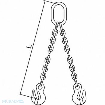 PEWAG Chain Sling G120 DOG Alloy Steel 10 ft L, 2VCL4
