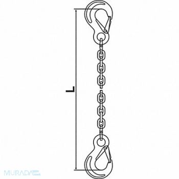 PEWAG Chain Sling G120 SSS Alloy Steel 10 ft L, 2VCK7