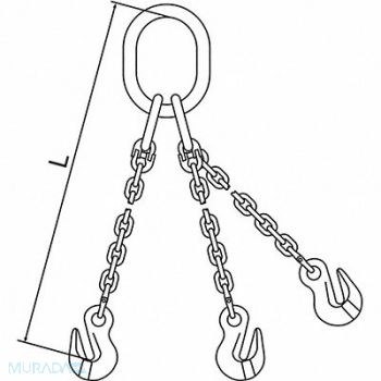 PEWAG Chain Sling G120 TOG Alloy Steel 5 ft L, 2VCN3