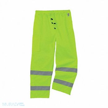 GLOWEAR BY ERGODYNE Rain Pants Class E Yellow/Green 5XL, 2VGL5