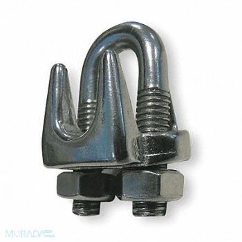 DAYTON Wire Rope Clip U-Bolt 3/8 In 304 SS, 2VKH7