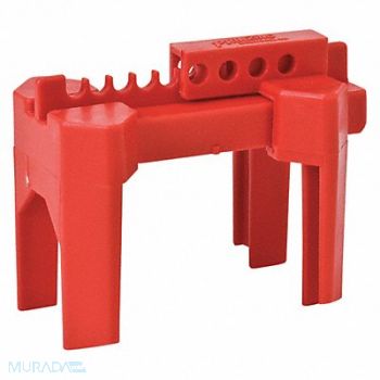 BRADY Ball Valve Lockout Red 1/2 to 2-1/2 In., 2VU39