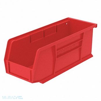 AKRO-MILS F8647 Hang and Stack Bin Red Plastic 3 in, 2W073